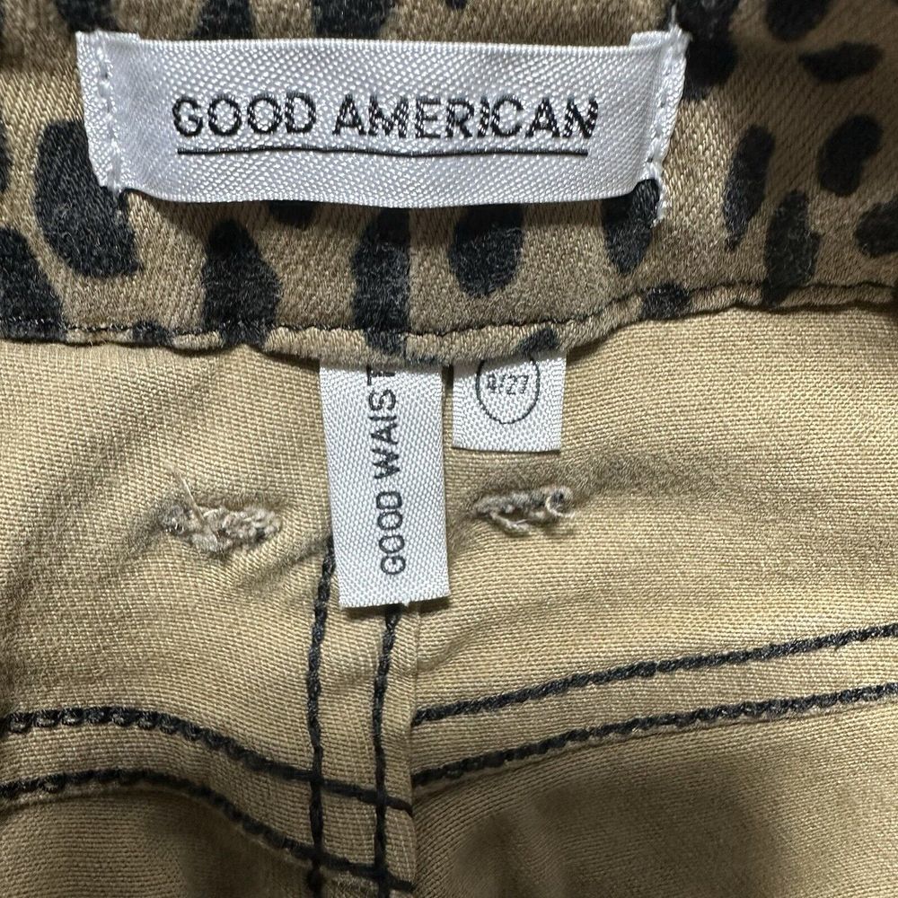 Good American Jeans Size 4 27 Good Waist High Rise Skinny Leopard Print - Picture 8 of 10